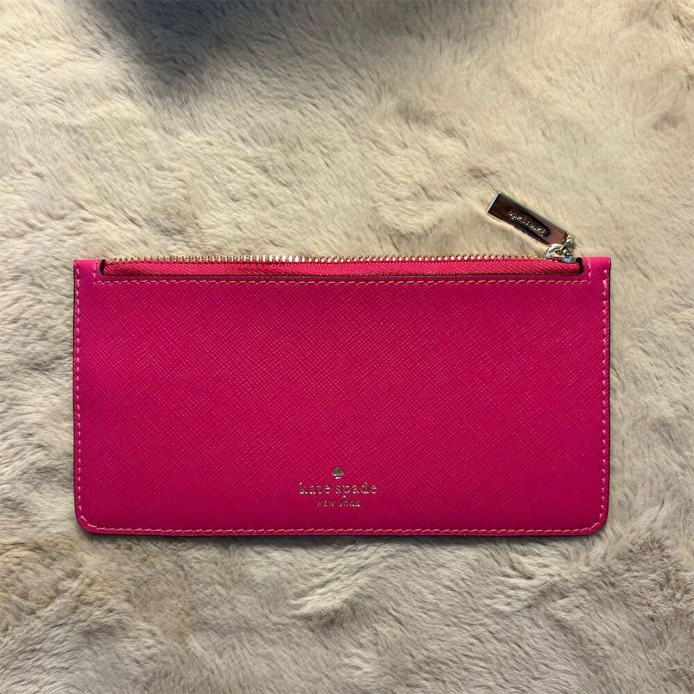 Kate Spade Women's Hot Pink  Wallet with Zipper